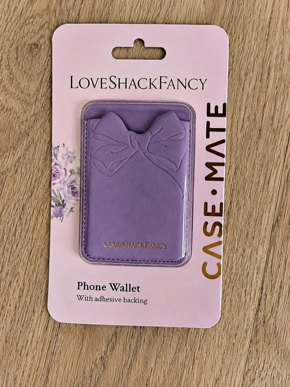 LoveShackFancy Phone Wallet Purple NWT